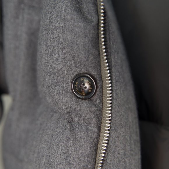 MONCLER Men's Vilaine Longline Fur-Trim Parka Size 5 (XXL) - Picture 10 of 16